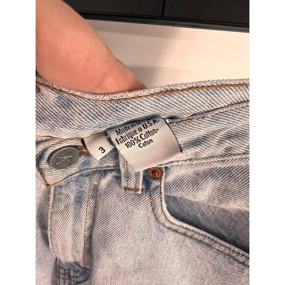 Vintage Calvin Klein Cutoff Jean Shorts Light Wash Size 3 Made in USA - Picture 3 of 7